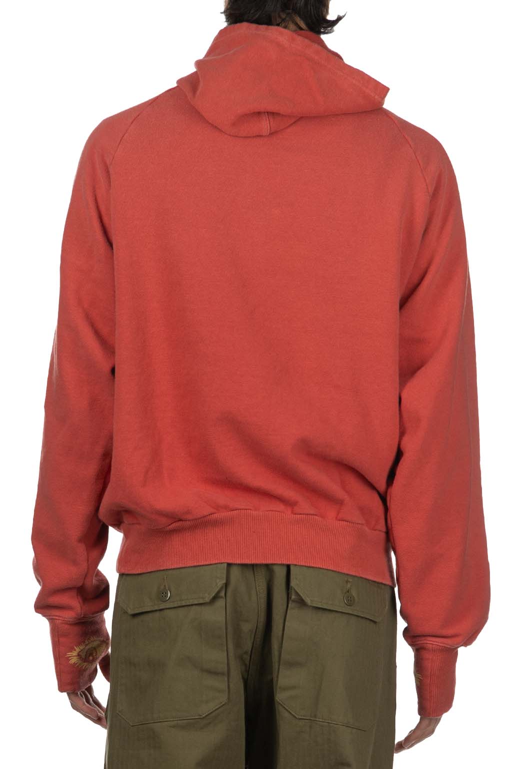 Kapital - SWT Knit Raglan Hoodie (SPEAKEASY College) - Red