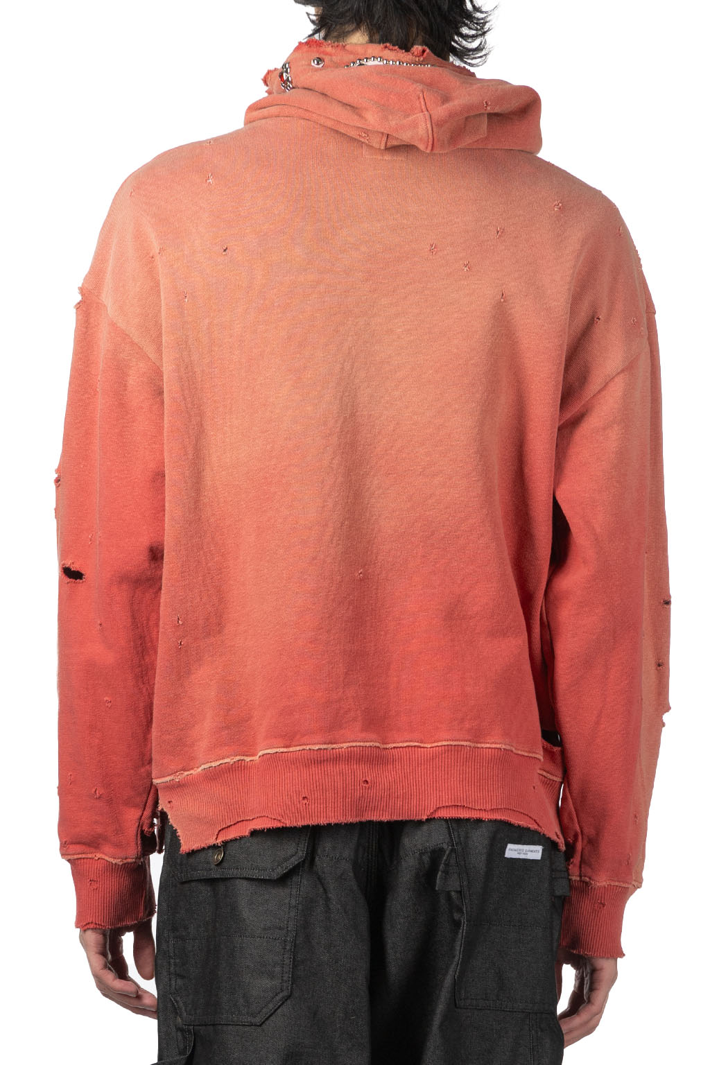 Kapital - SWT Knit Thriller Damaged Hoodie (Studs) - Red