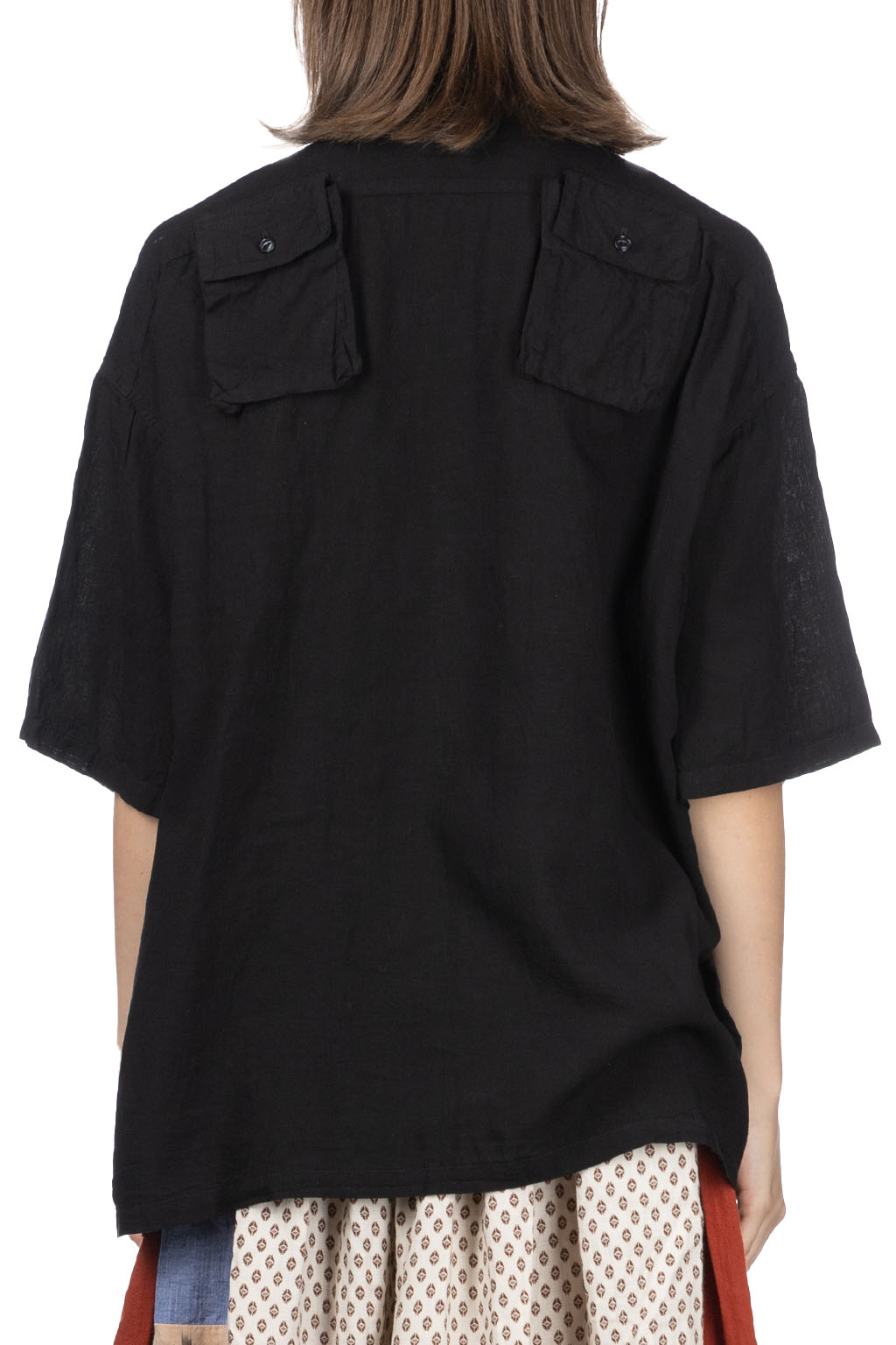 Kapital - Soft Linen HUNTING NAM Aloha Shirt - Black