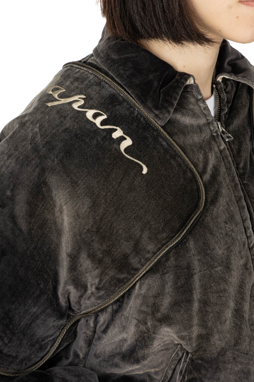 Kapital - Velveteen SHAM BOMBER Drizzler JKT - BLK