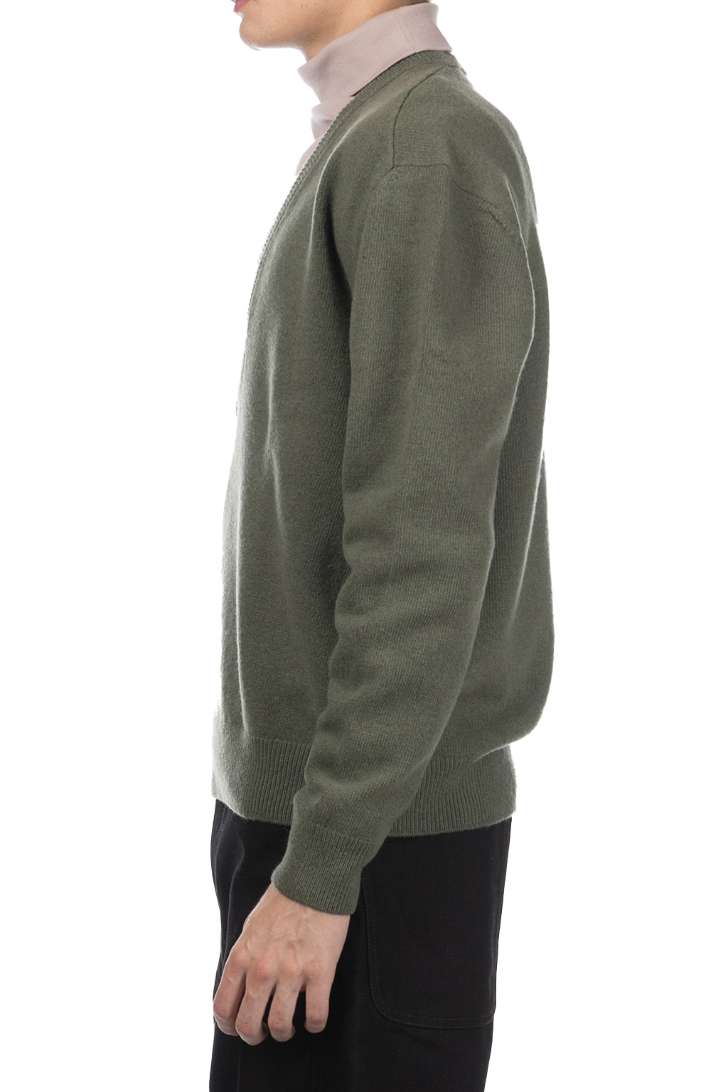 Lemaire - Deep V Neck Jumper - Light Moss