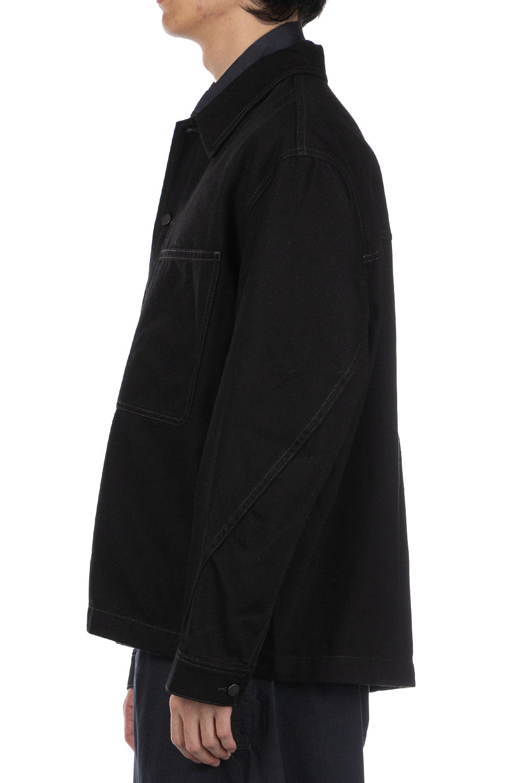 Lemaire - Twisted Sleeve Boxy overshirt-Black