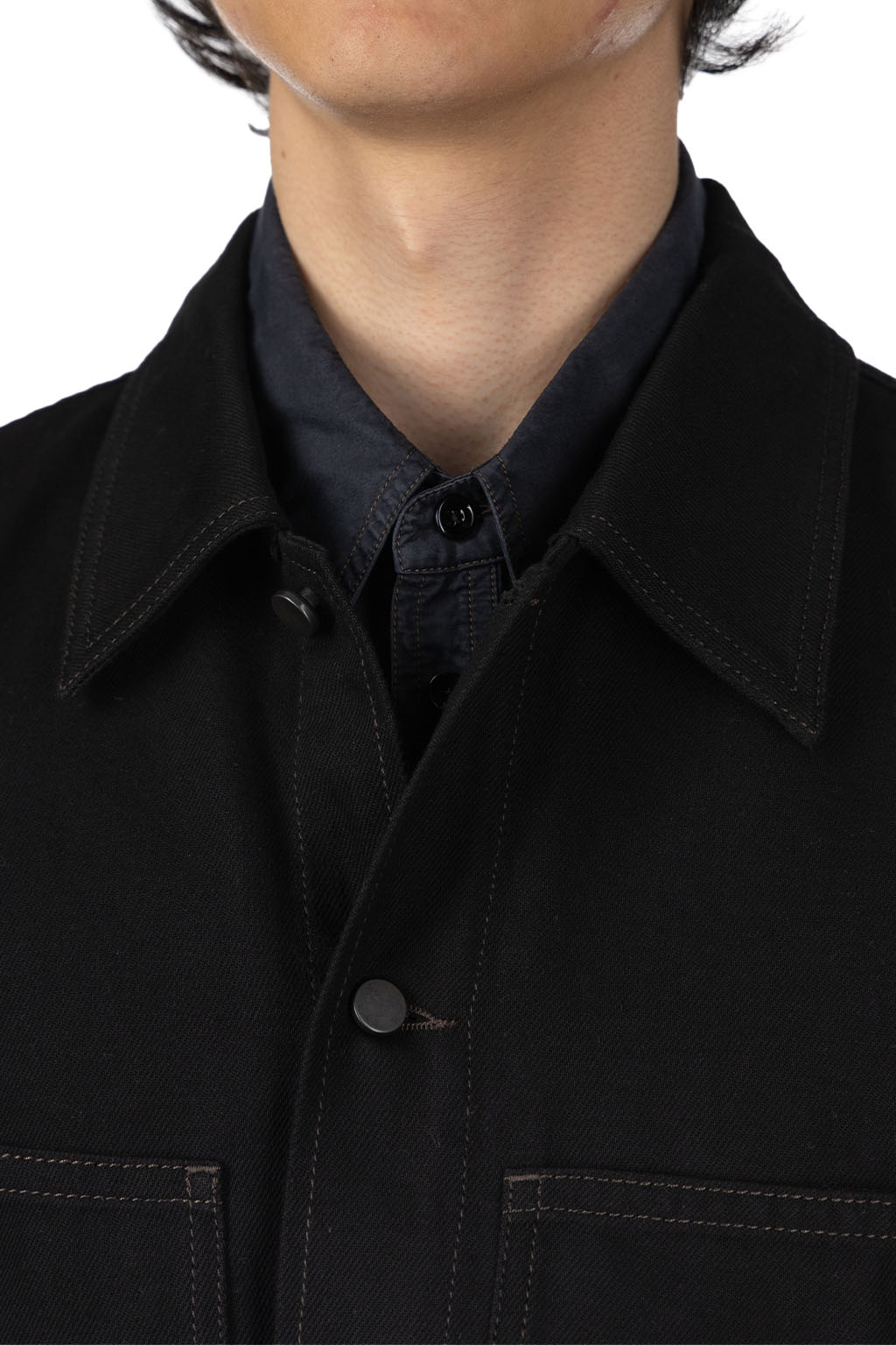 Lemaire - Twisted Sleeve Boxy overshirt-Black