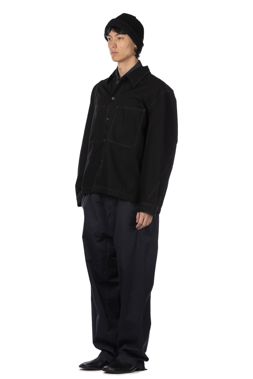 Lemaire - Twisted Sleeve Boxy overshirt-Black