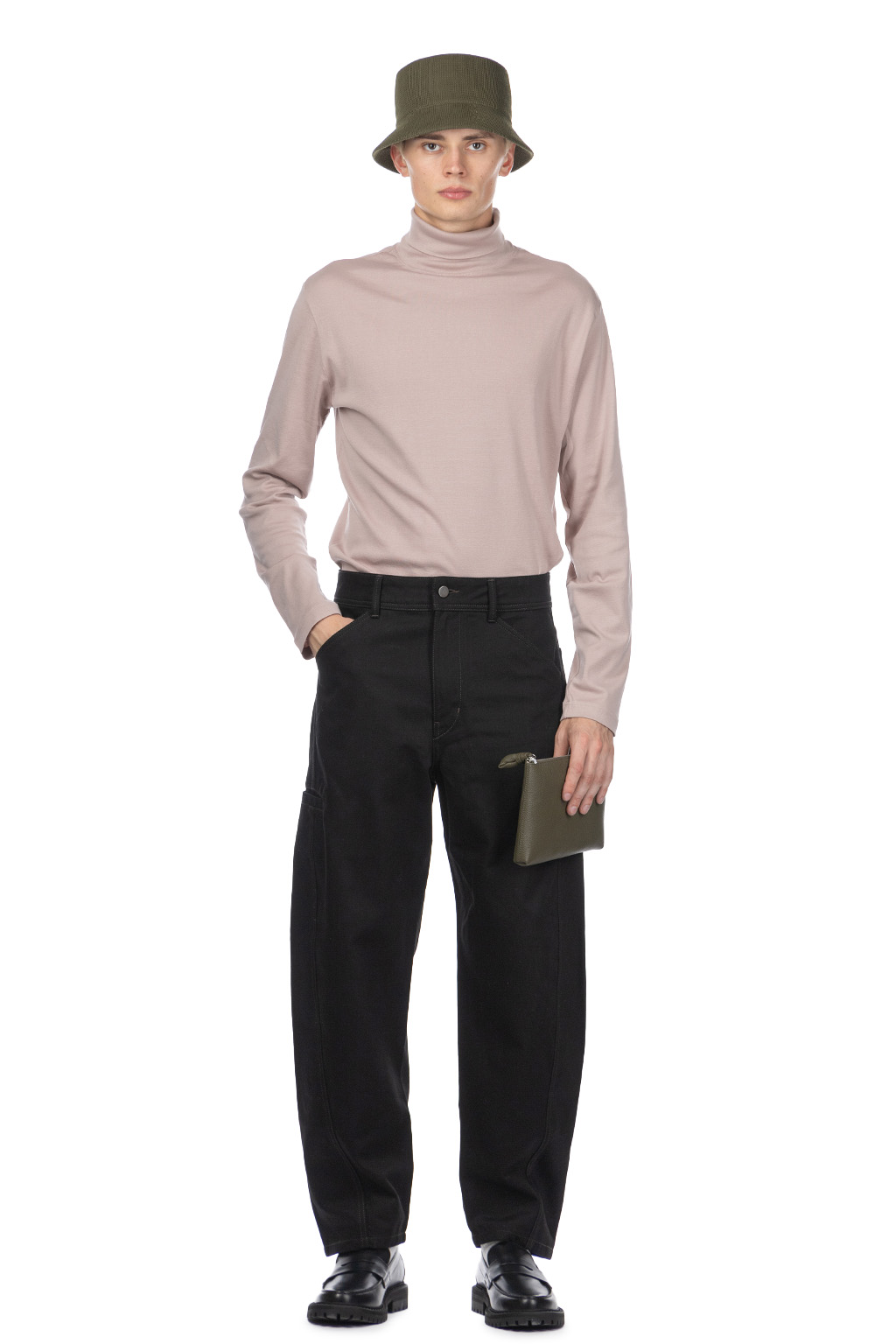 Lemaire | Twisted Workwear Pants - Black | Men | Blue Button Shop