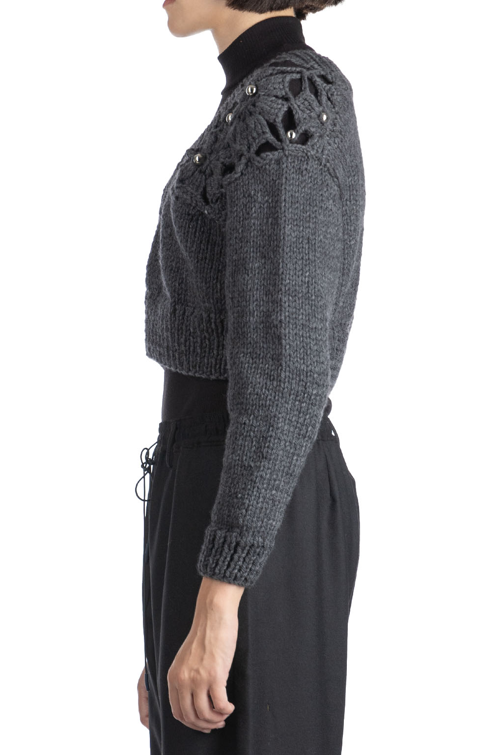 MUL PLA - Shoulder Motif Sweater - Grey