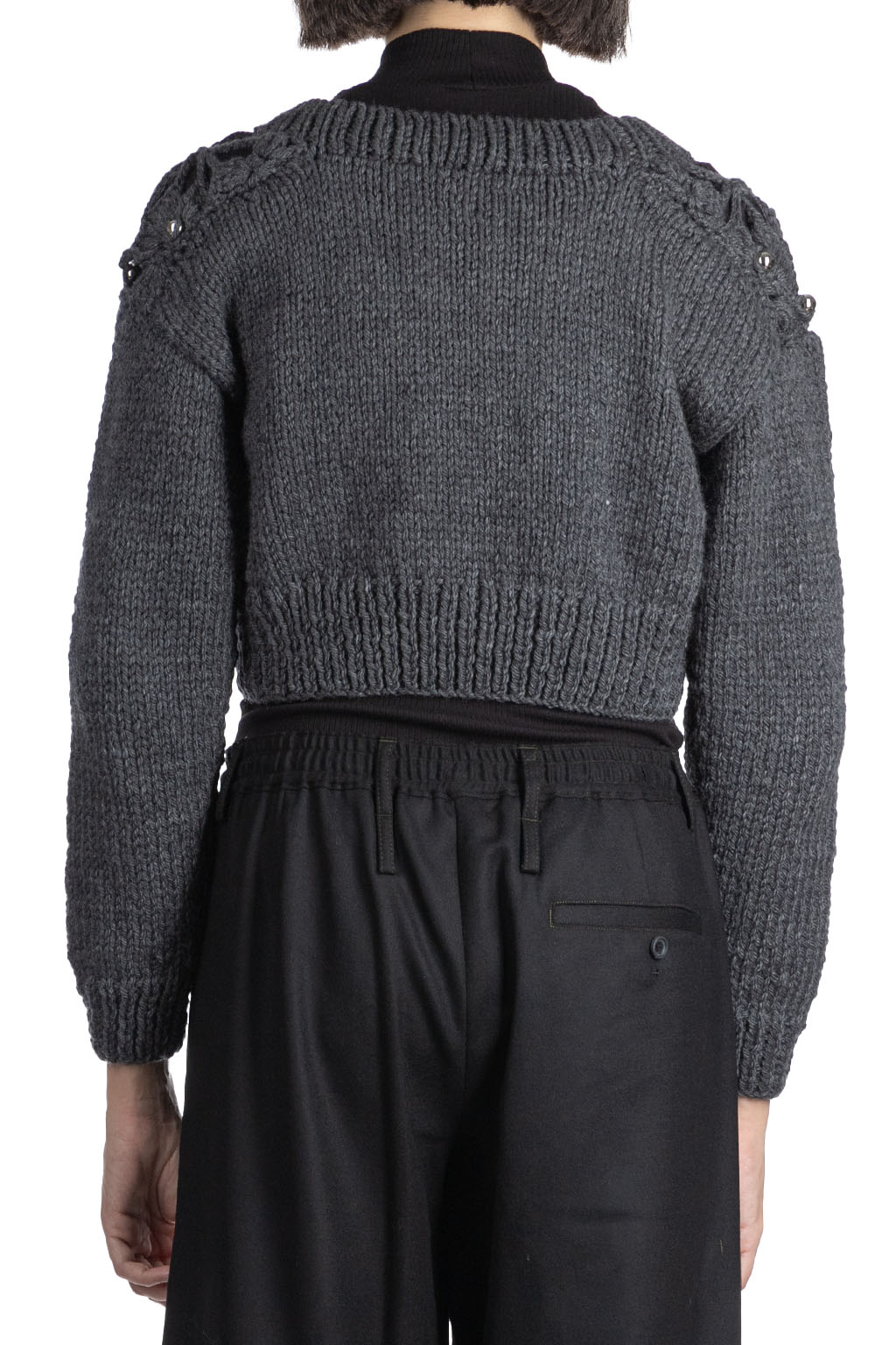 MUL PLA - Shoulder Motif Sweater - Grey