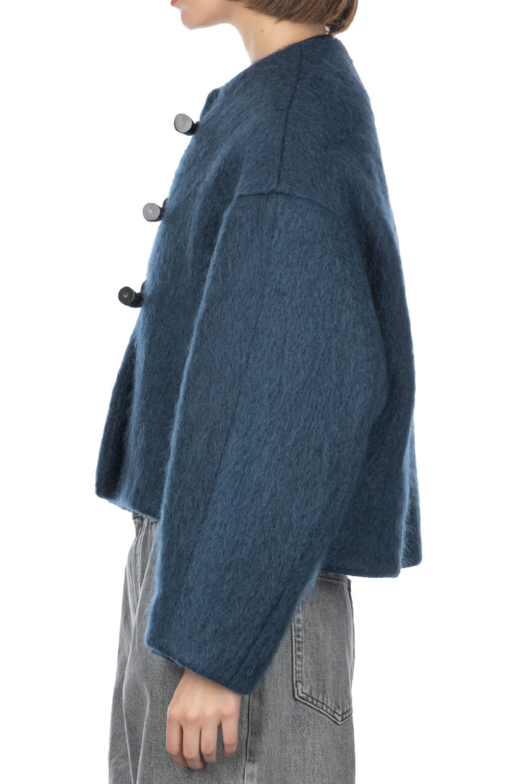 Mame Kurogouchi - Gradient Dye Mohair Cropped Coat