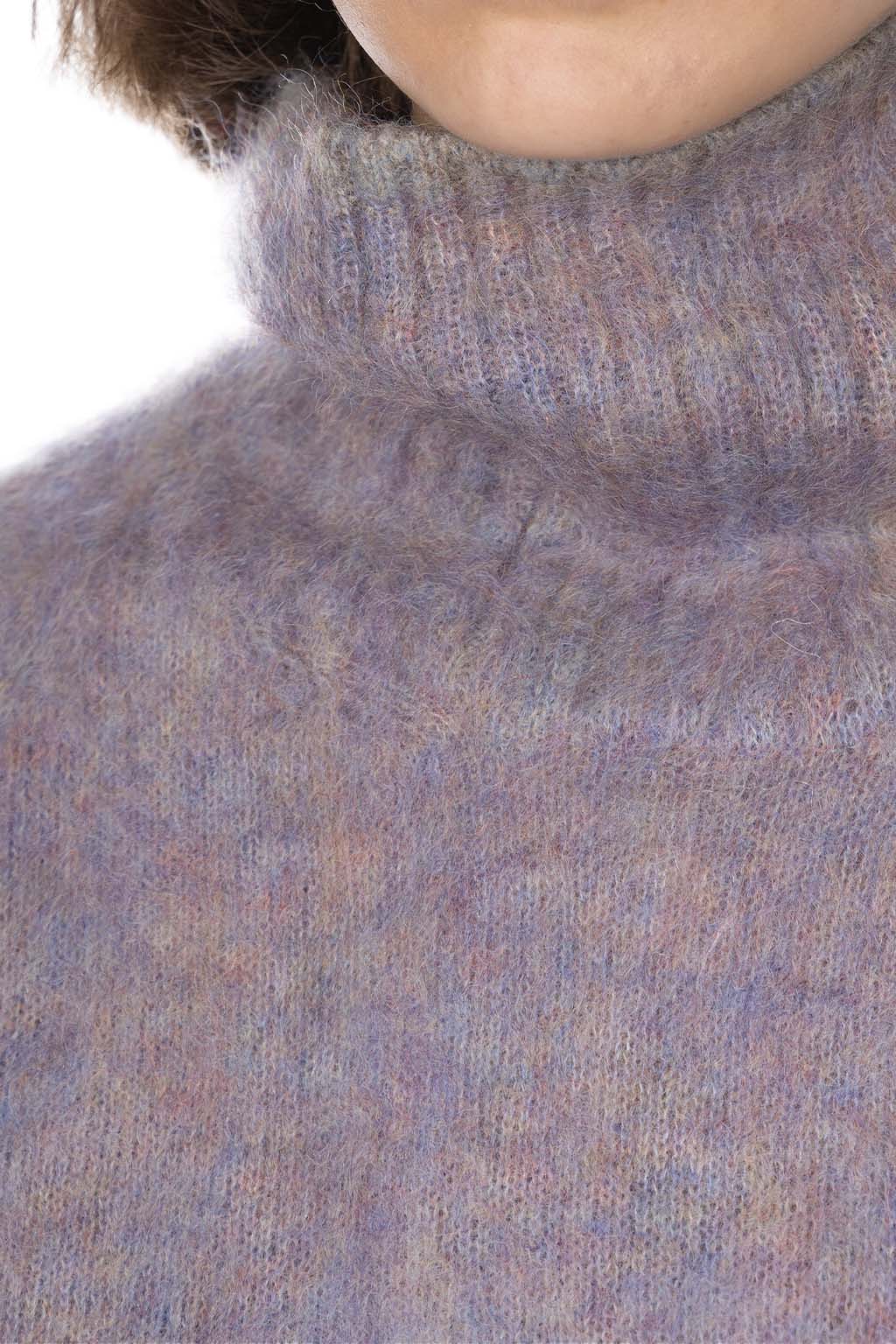 Mame Kurogouchi - Mohair Knitted High Neck Top