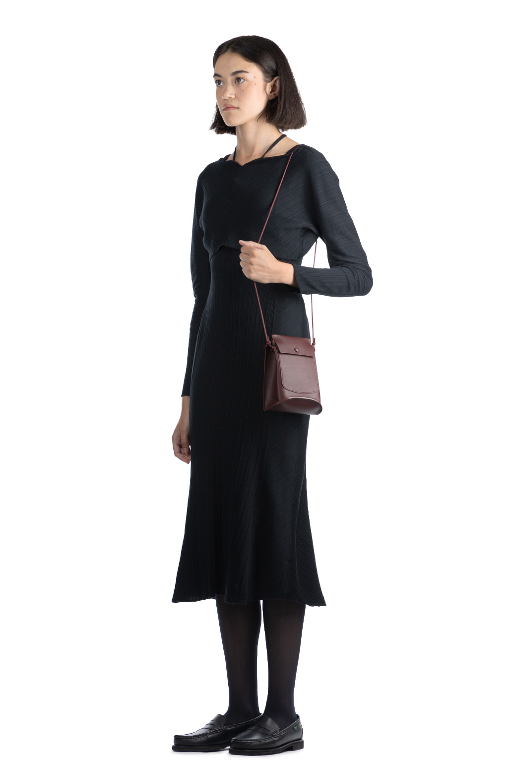 Mame Kurogouchi - Long Sleeve Dress-Black