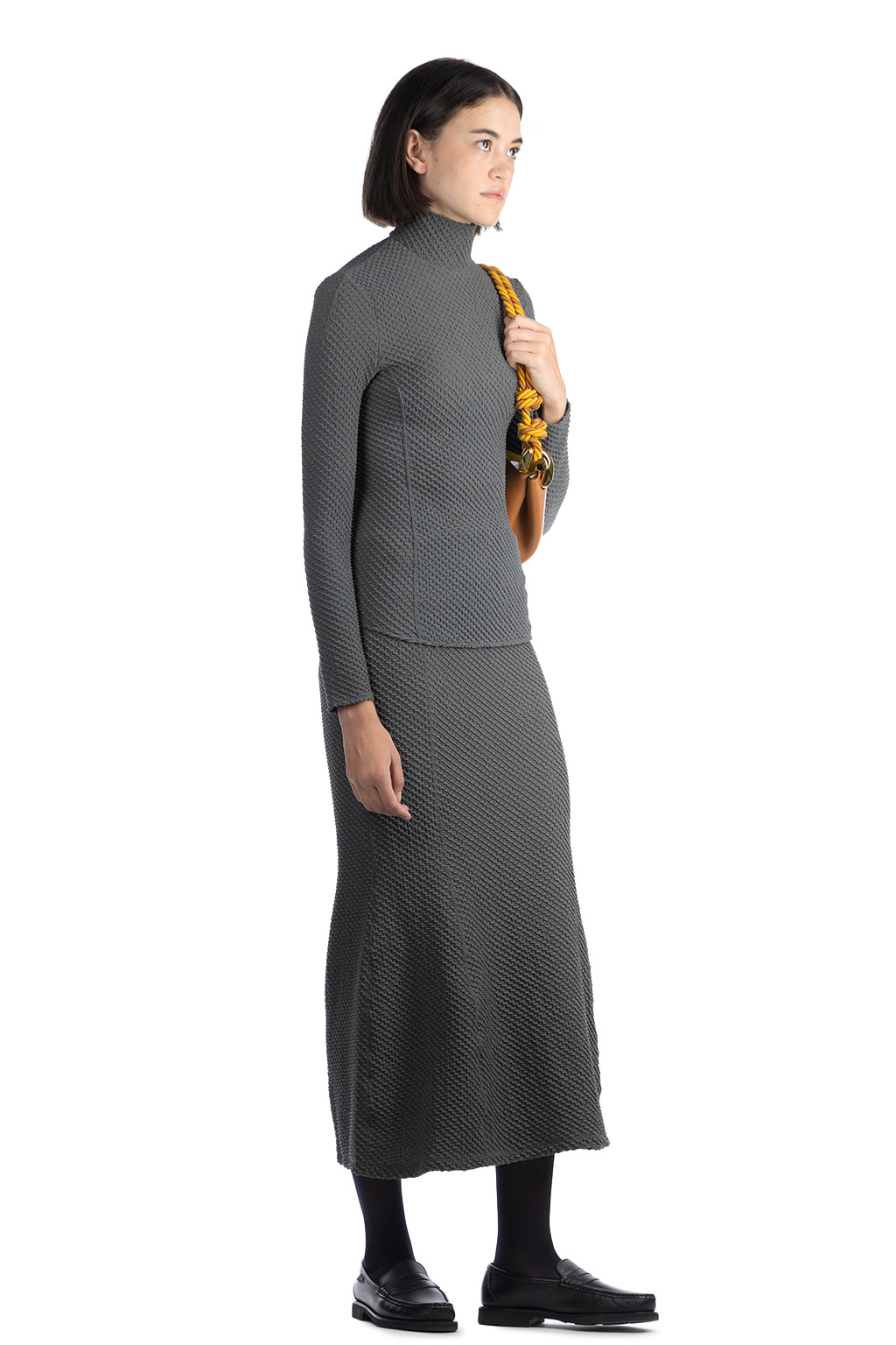 Mame Kurogouchi - Turtleneck Top-Grey