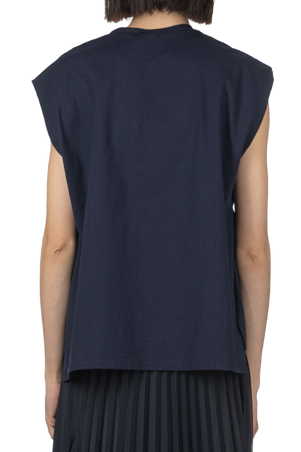 Manon - In Tuck Sleeve Tee - Navy