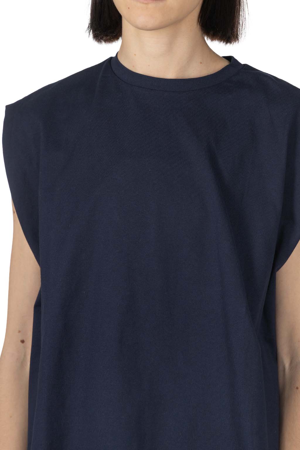 Manon - In Tuck Sleeve Tee - Navy