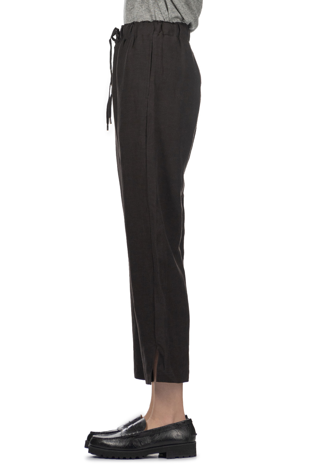 Manon - Slit Easy Pants - Black