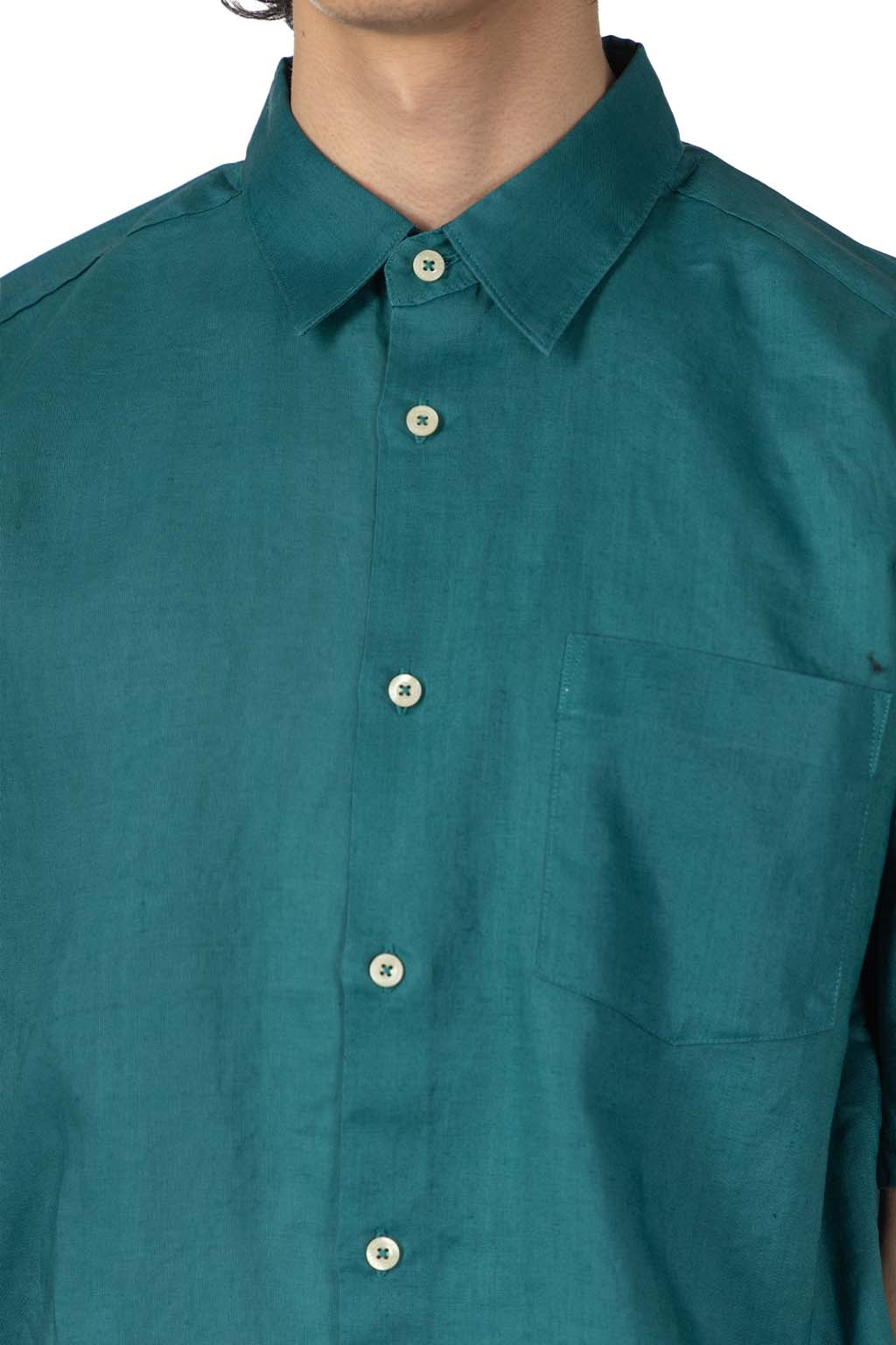 Manual Alphabet - OD Linen Loose Fit SS Shirt - Green