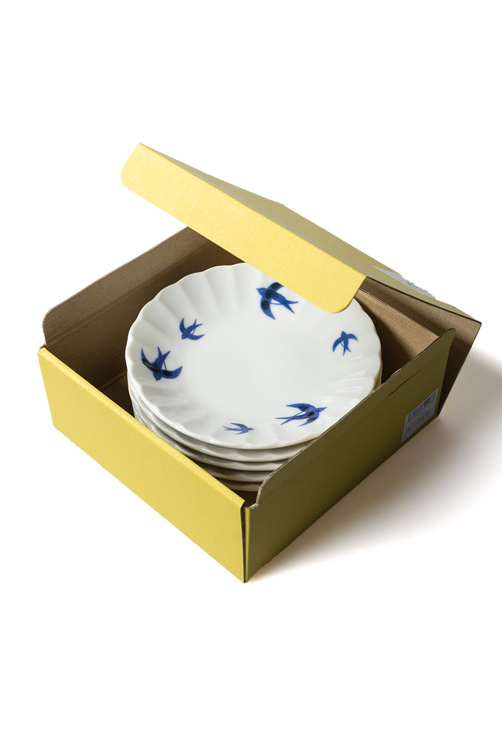 Mino Pottery - Swallow 15cm Plate Set of 5