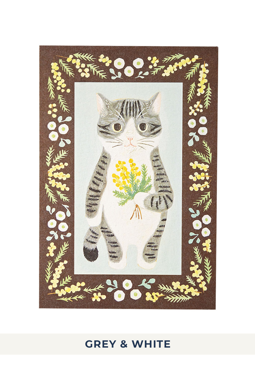 Mino Washi - Cat in the Picture Book Post Card - 8 choices