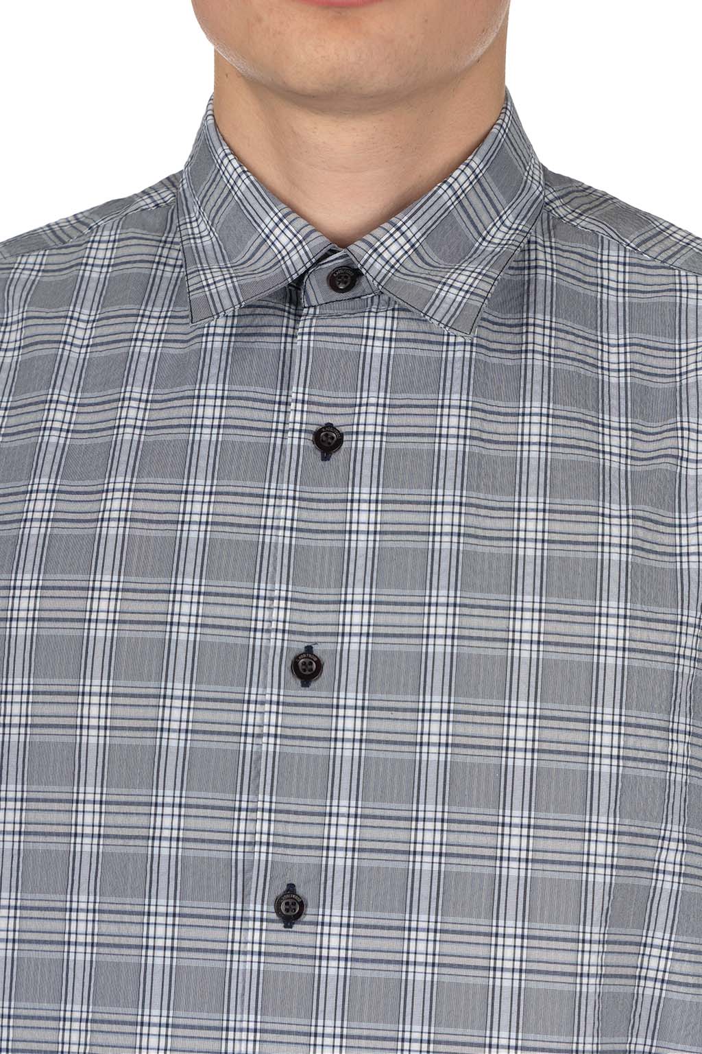 N Hoolywood - Half Sleeve Shirt - Grey Check