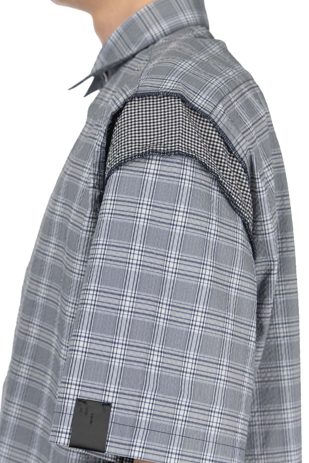 N Hoolywood - Half Sleeve Shirt - Grey Check