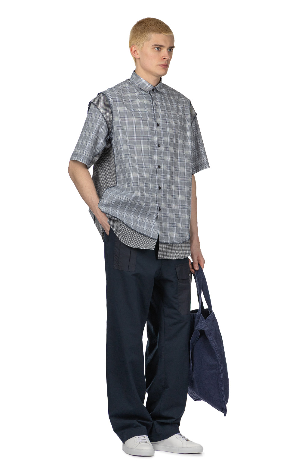 N Hoolywood - Half Sleeve Shirt - Grey Check