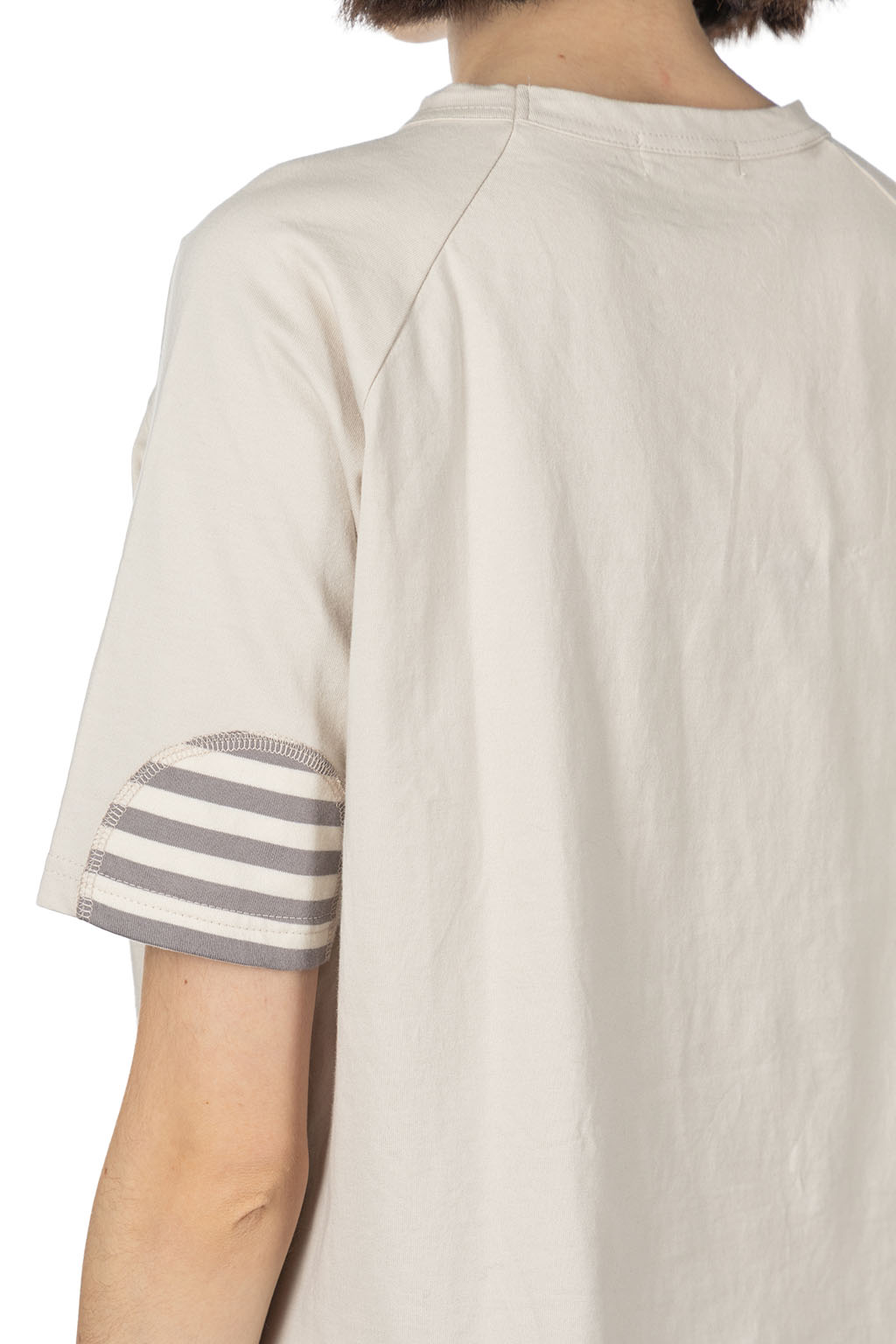 NARU  - Jersey Elbow Patch Tee - Ecru