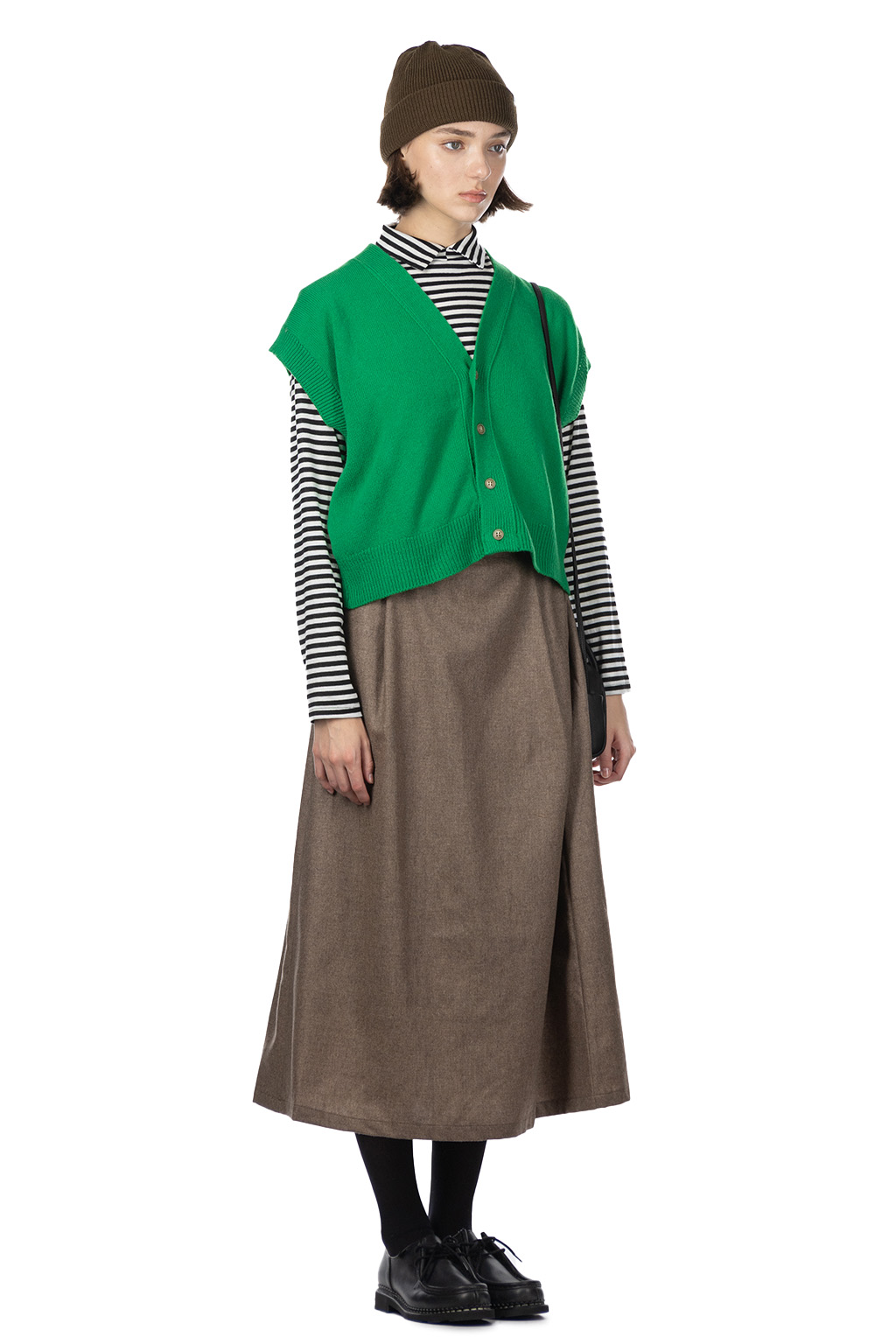 NARU  - Luna Short Knit Vest - Green