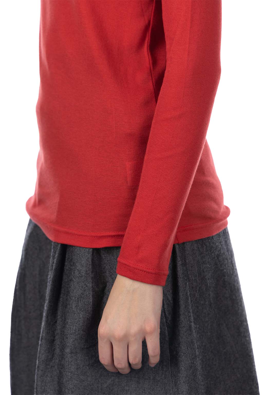 NARU  - Soft Milling Twisted Turtleneck - Red