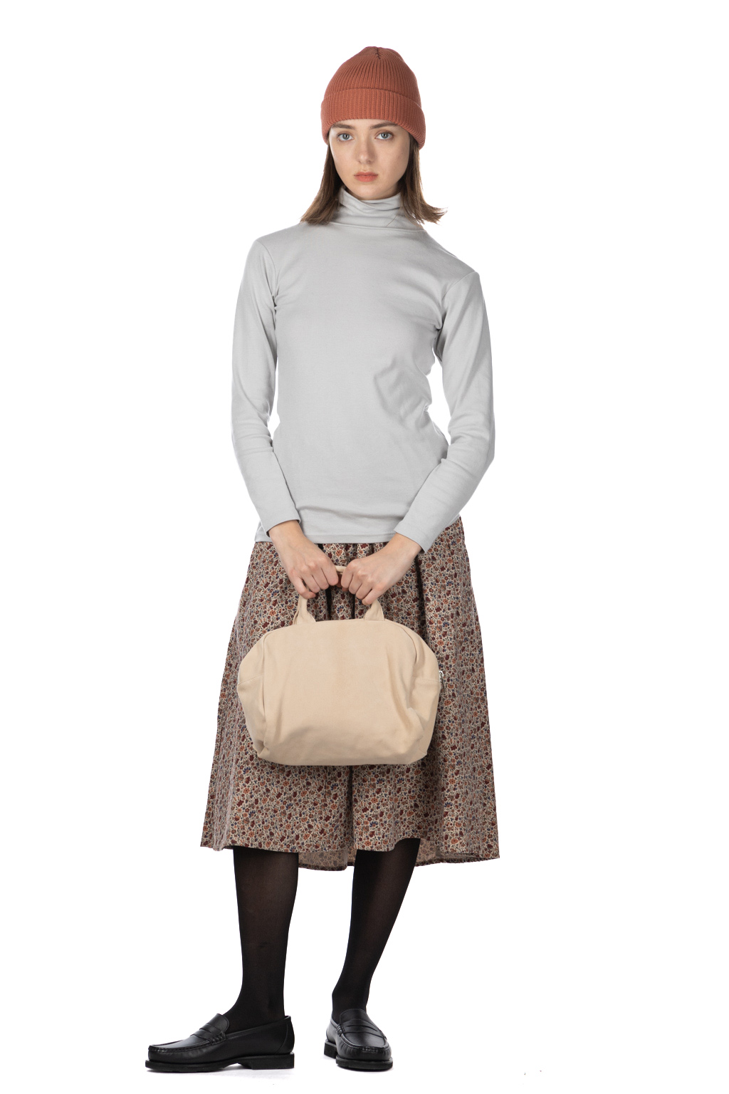 NARU  - Soft Twisted Turtle Neck - Light Grey