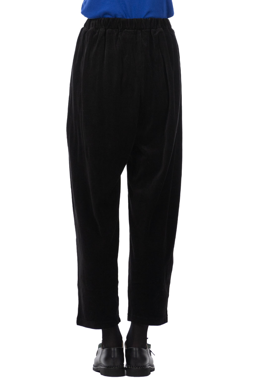 NARU  - Vintage Velour Tucked Wide Pants - Black