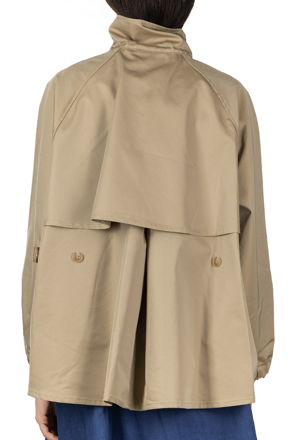 NARU  - Water Repellent Short Trench Coat - Beige