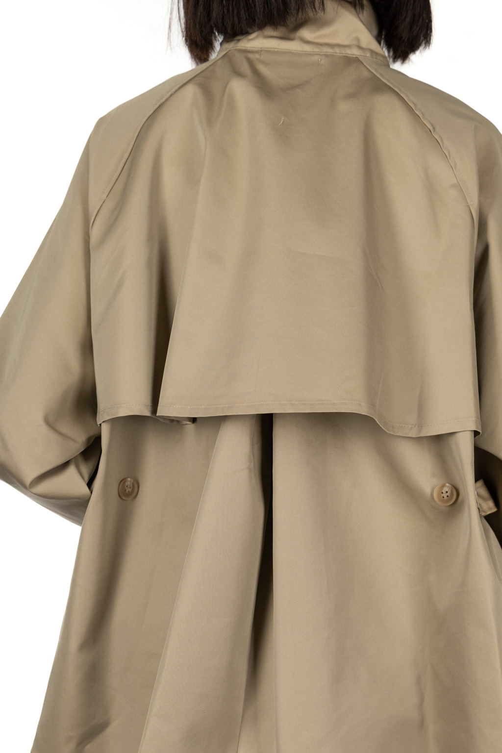 NARU  - Water Repellent Short Trench Coat - Beige