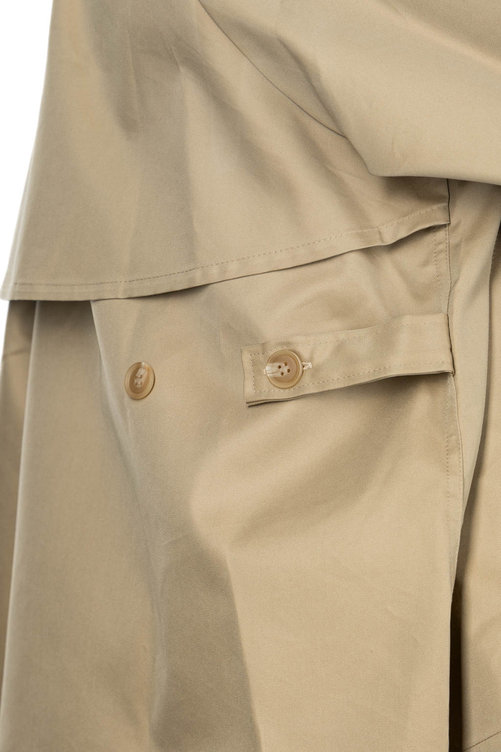 NARU  - Water Repellent Short Trench Coat - Beige