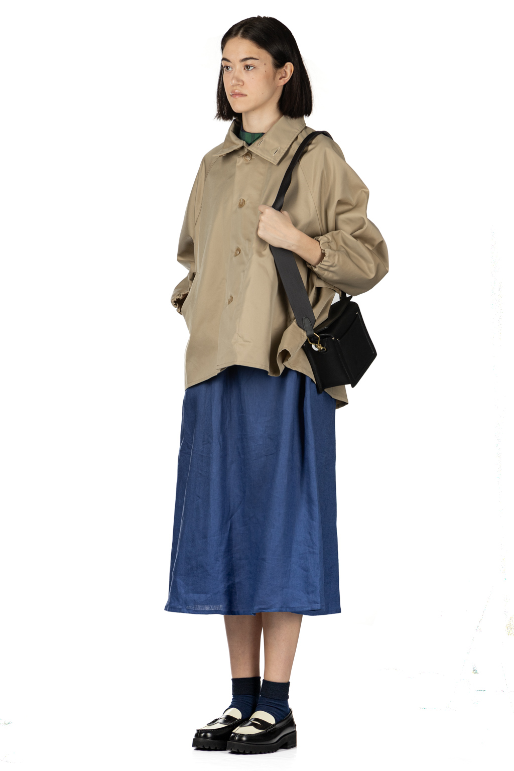 NARU  - Water Repellent Short Trench Coat - Beige