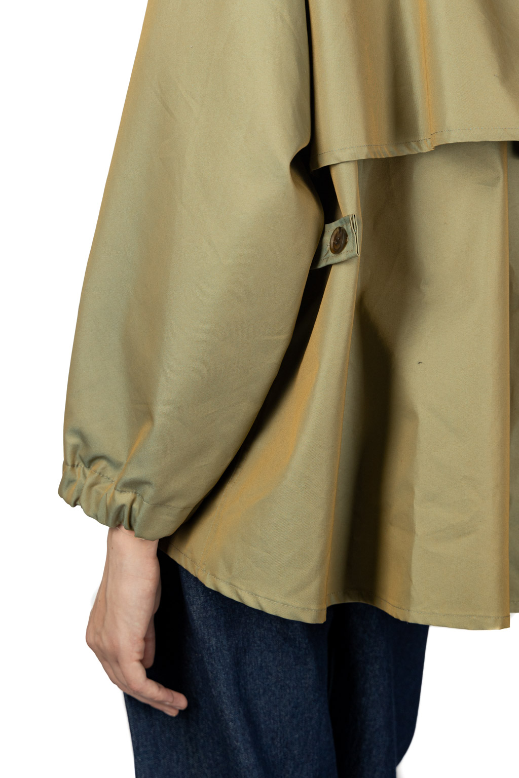 NARU  - Water Repellent Short Trench Coat - Khaki