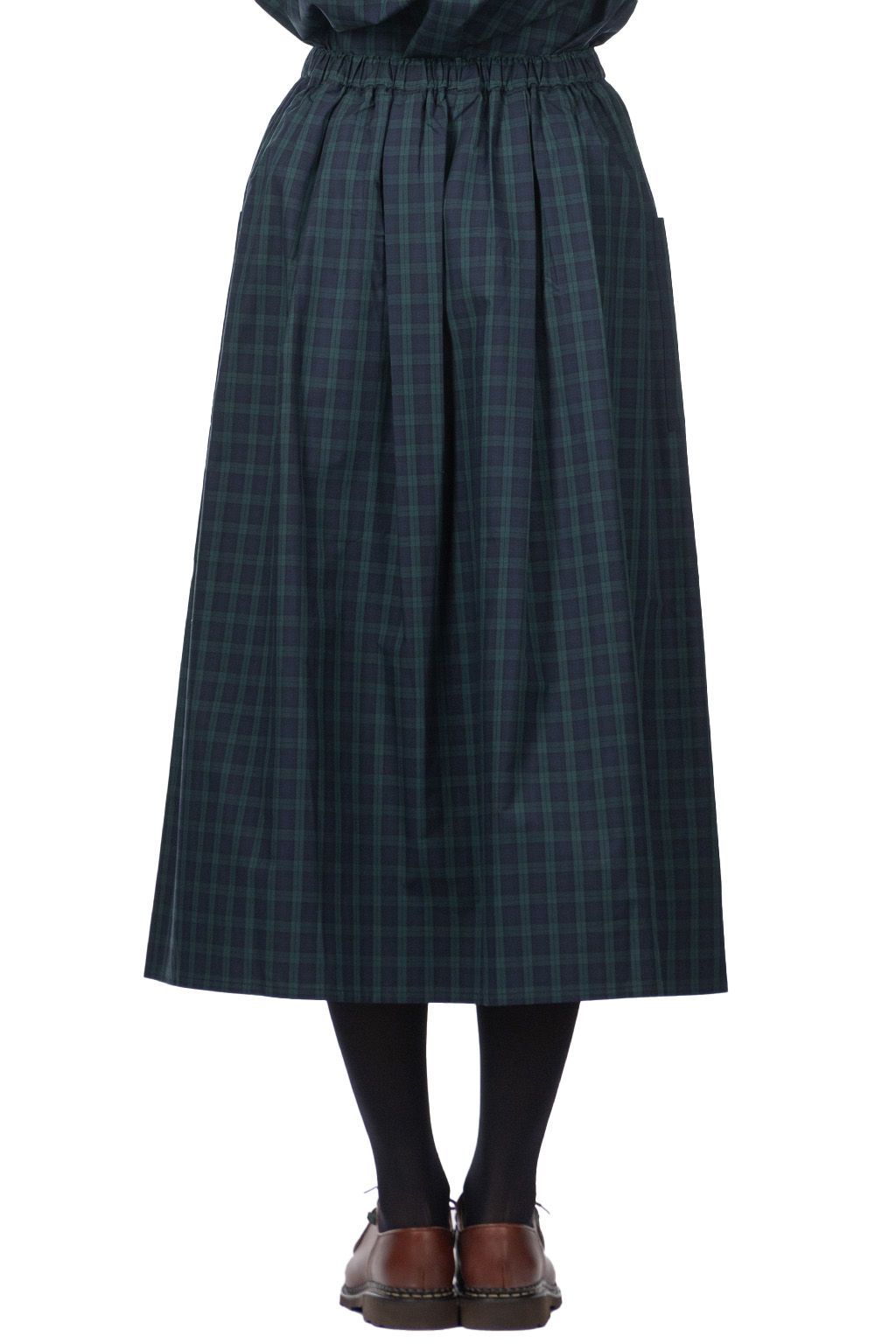 Nachukara - DOVERS: Typewriter Check Skirt - Black Watch