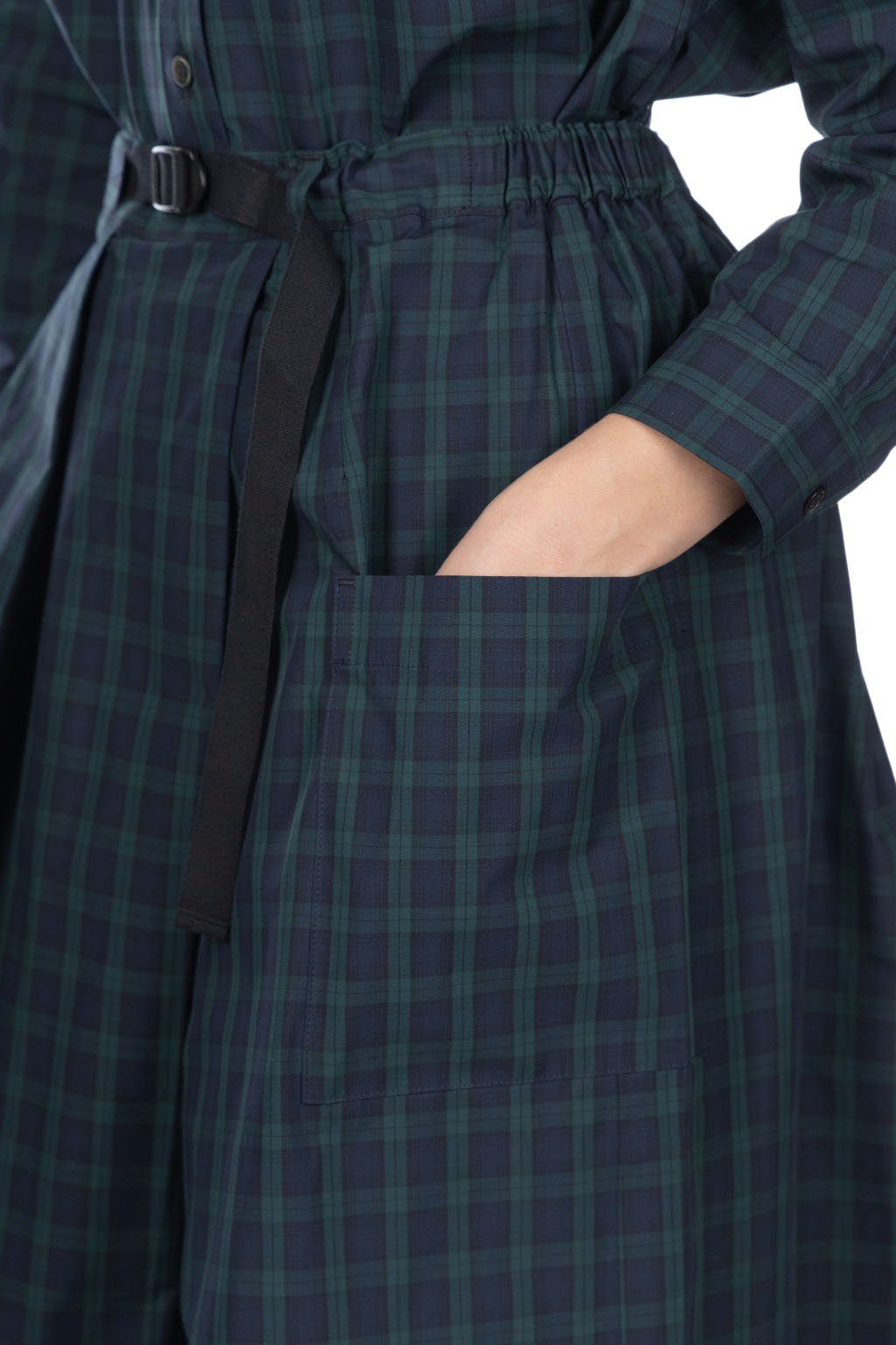 Nachukara - DOVERS: Typewriter Check Skirt - Black Watch