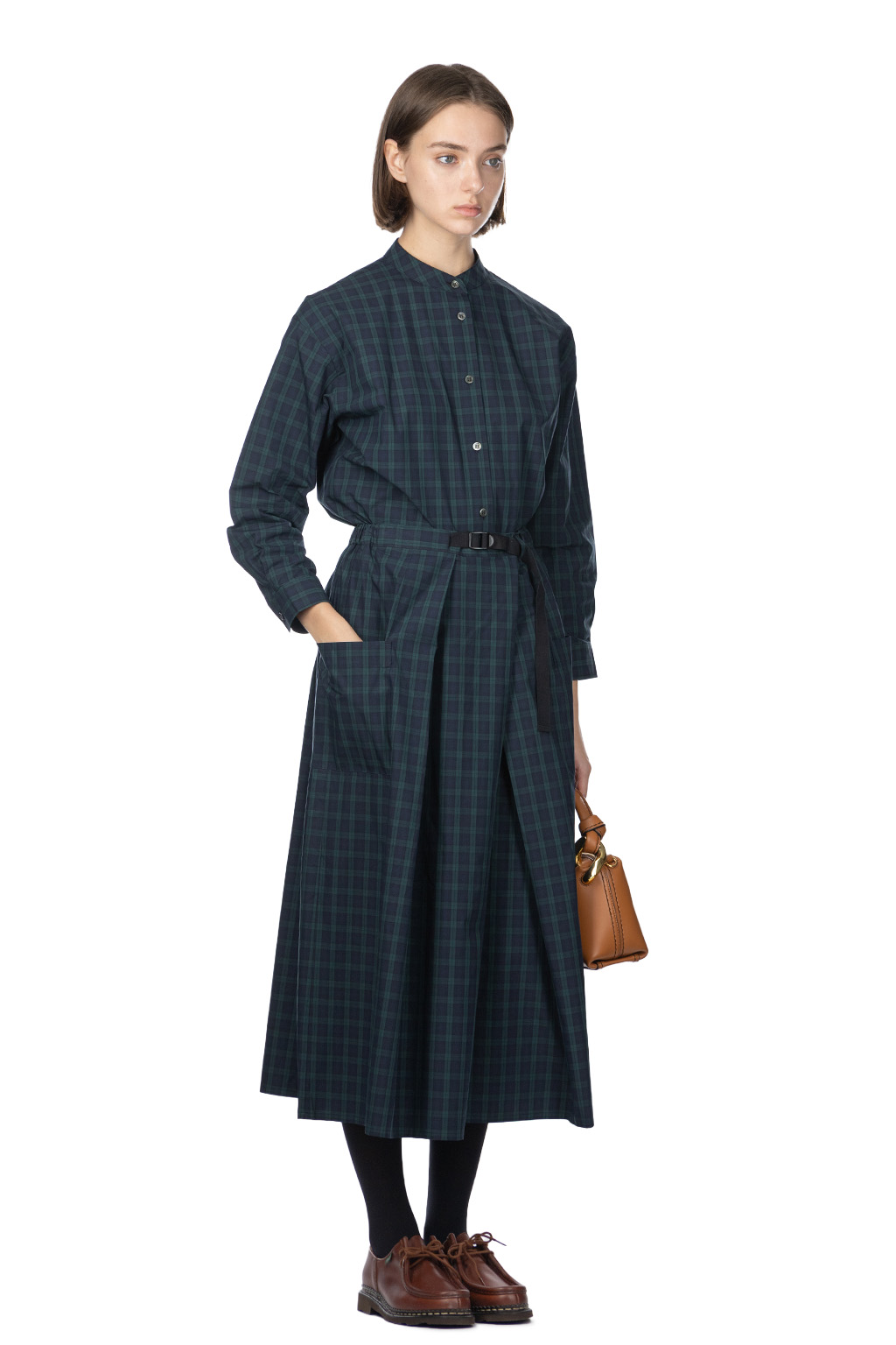 Nachukara - DOVERS: Typewriter Check Skirt - Black Watch