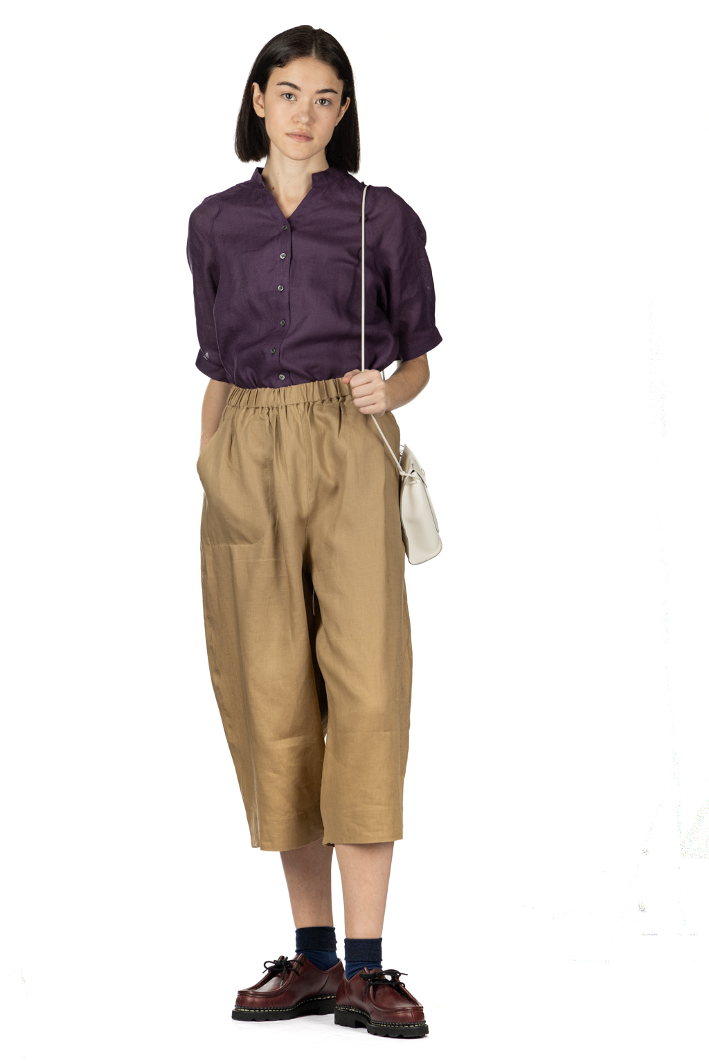 Nachukara - French Linen Cocoon Pants - Beige