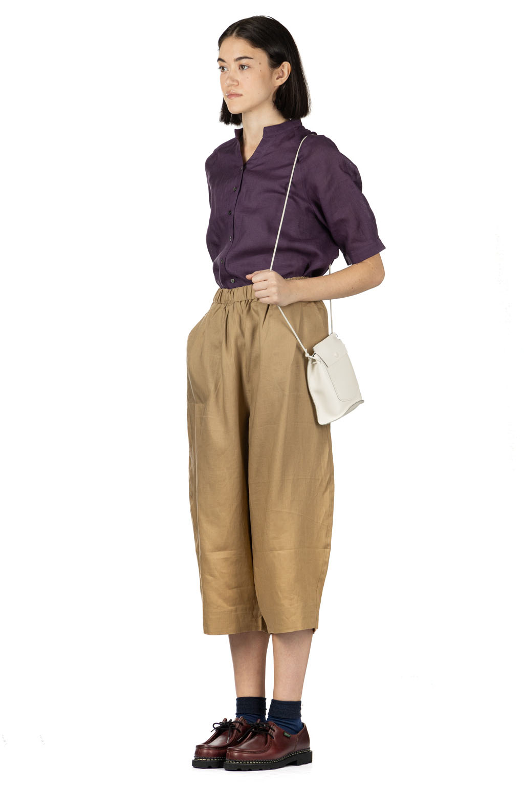 Nachukara - French Linen Cocoon Pants - Beige