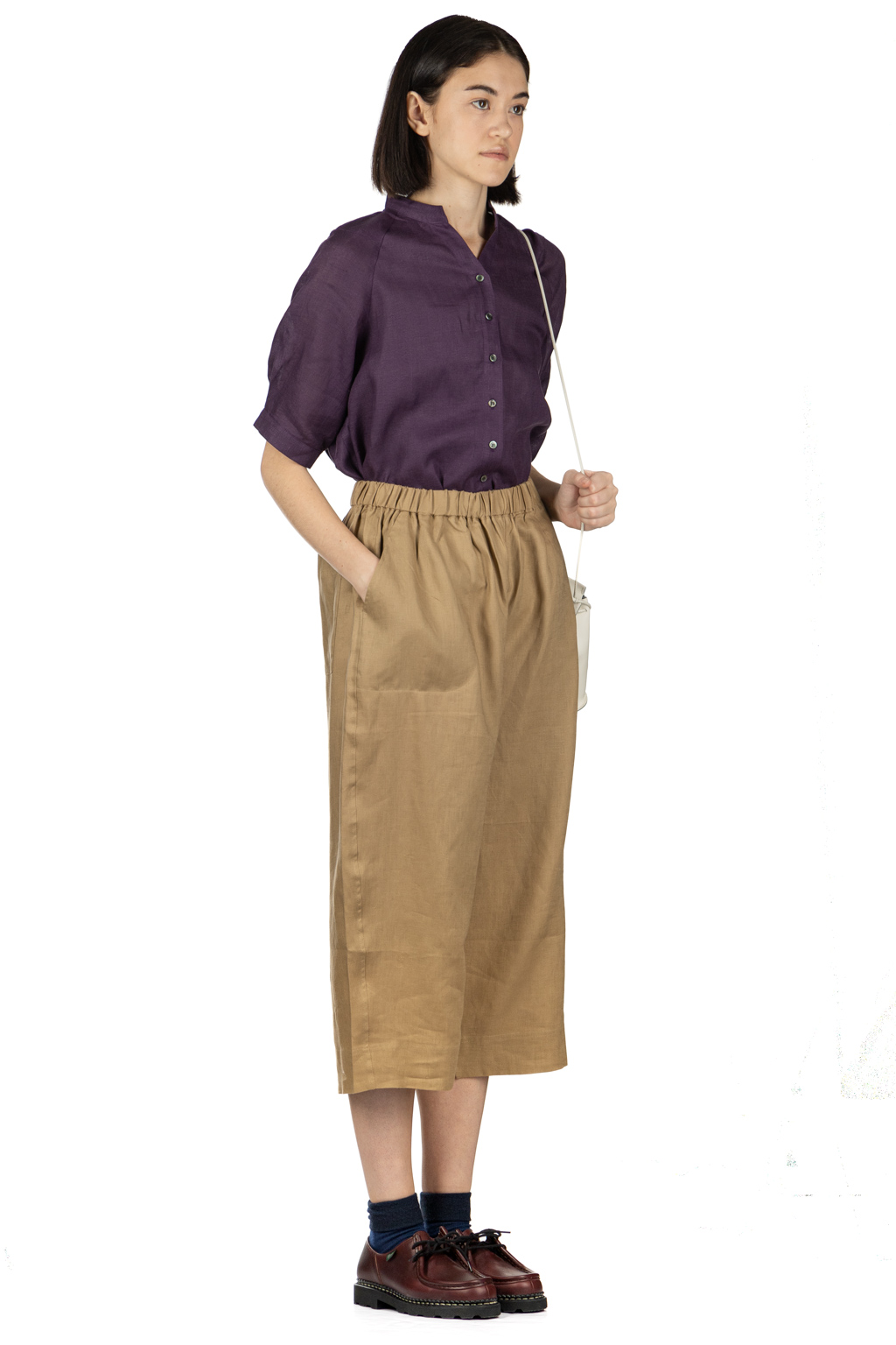 Nachukara - French Linen Cocoon Pants - Beige