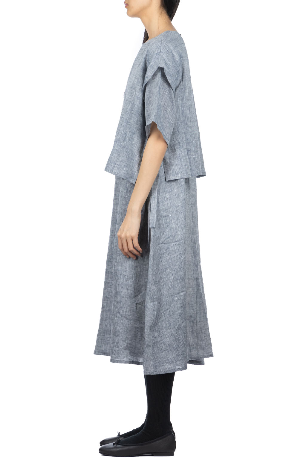 Nachukara - Linen Poplin Layerd Dress