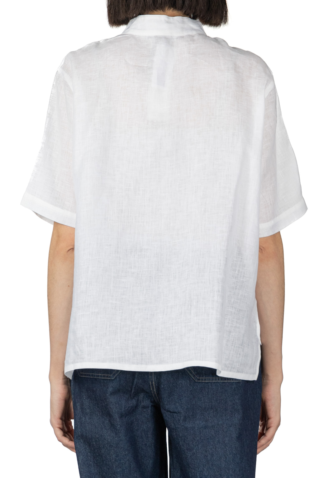 Nachukara - Linen Stand Collar Shirt - White