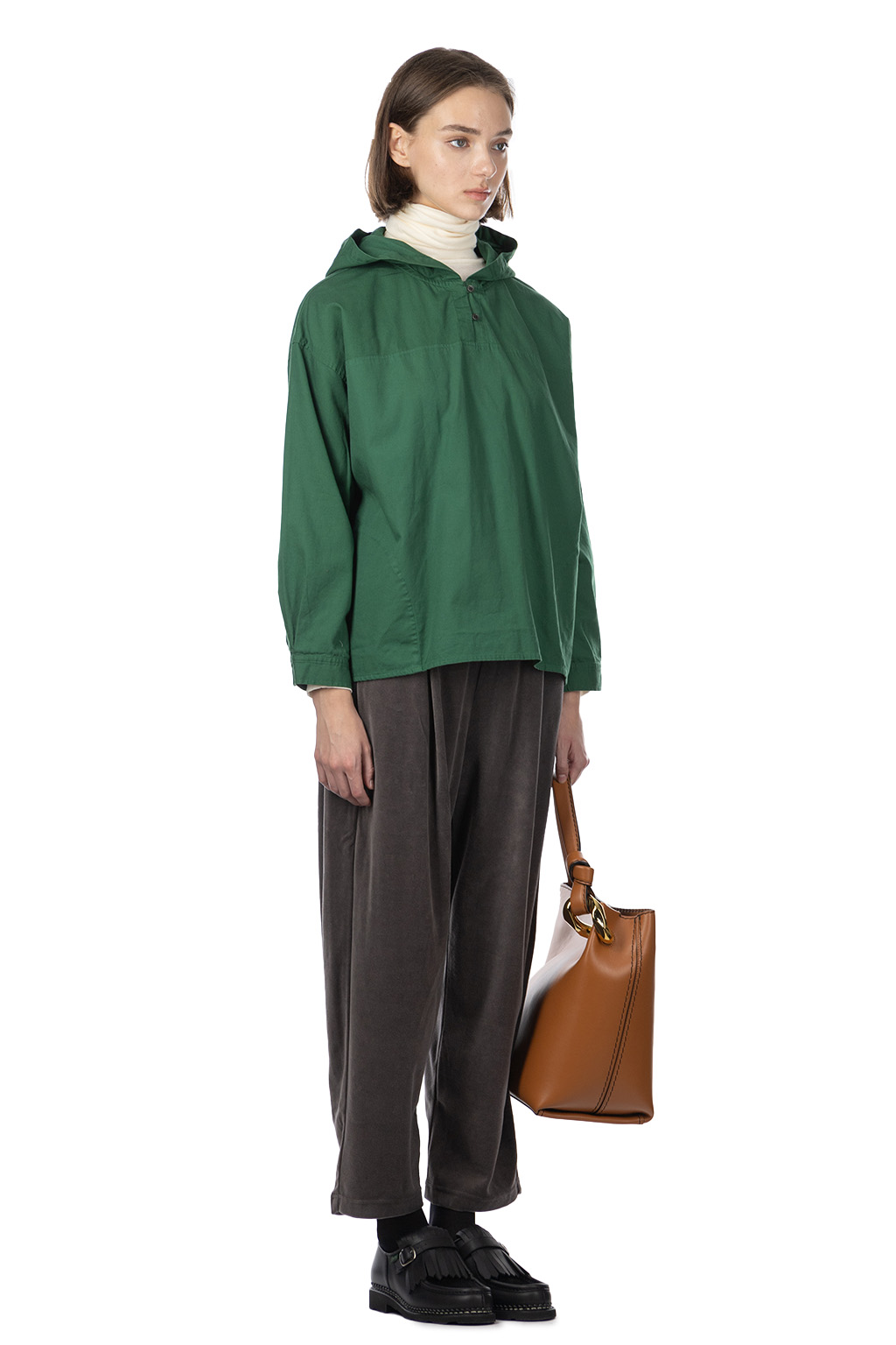 Nachukara - Oxford Hooded Pullover - Green