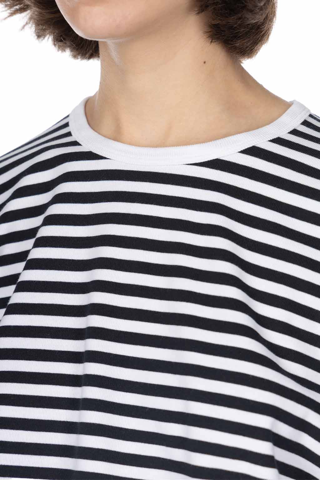 Nanamica (NAN) - COOLMAX Stripe Jersey US Tee-Black White