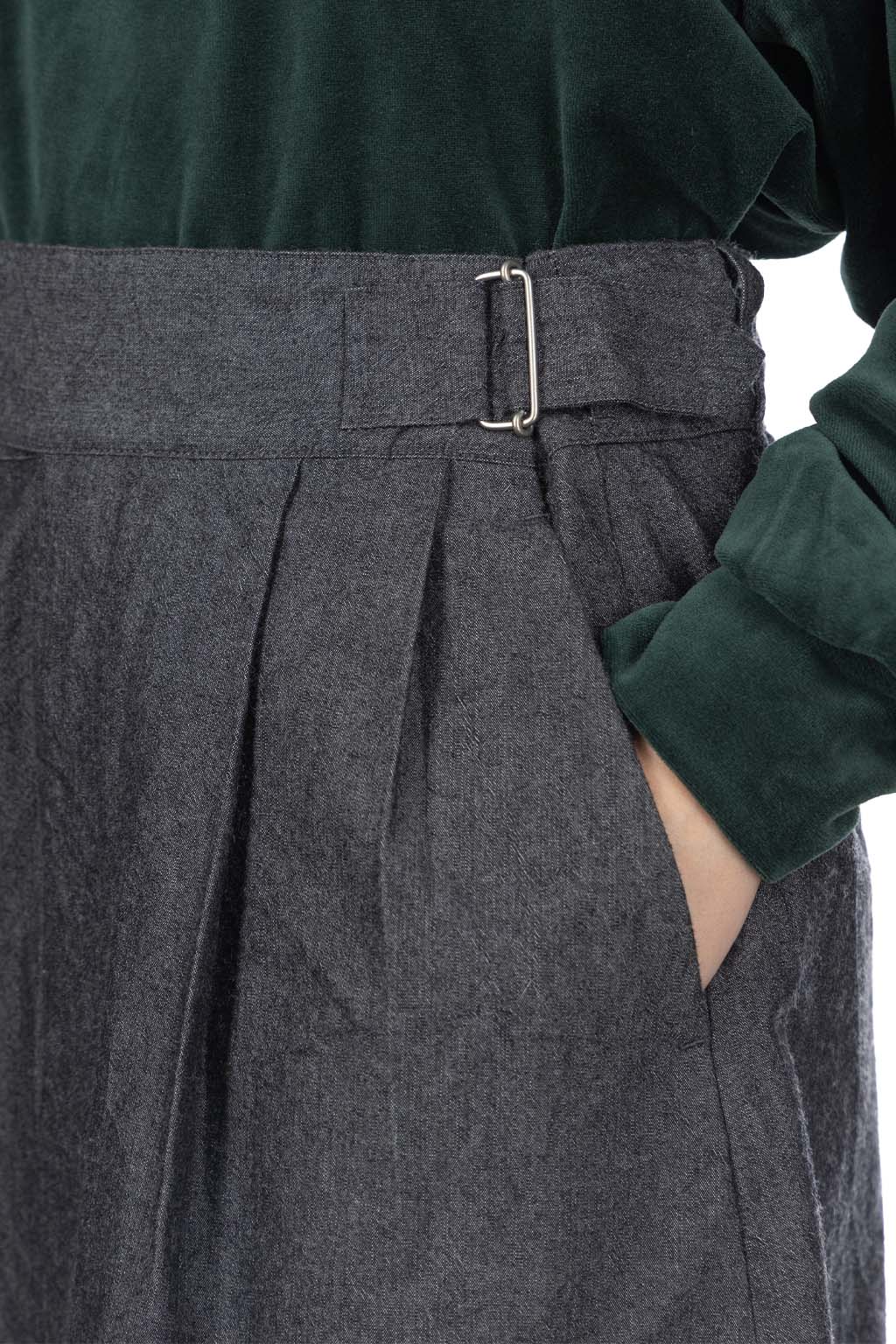 Nanamica (NAN) - Cotton Wool Gurkha Skirt - Heather Grey