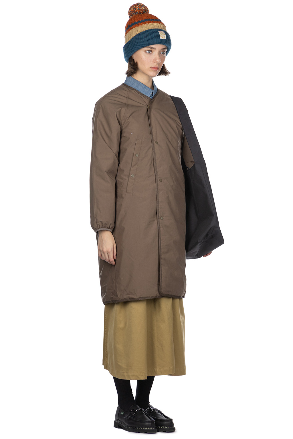 Nanamica (NAN) - Reversible Down Coat - Khaki Beige