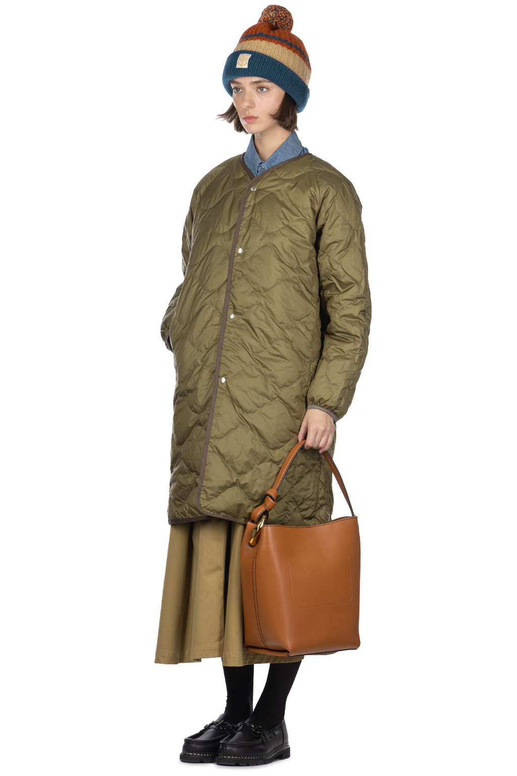 Nanamica (NAN) - Reversible Down Coat - Khaki Beige