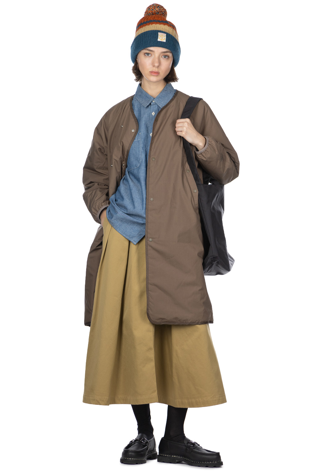 Nanamica (NAN) - Reversible Down Coat - Khaki Beige