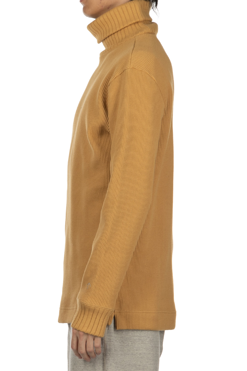 Nigel Cabourn - Turtleneck Waffle Sweatshirt - Yellow