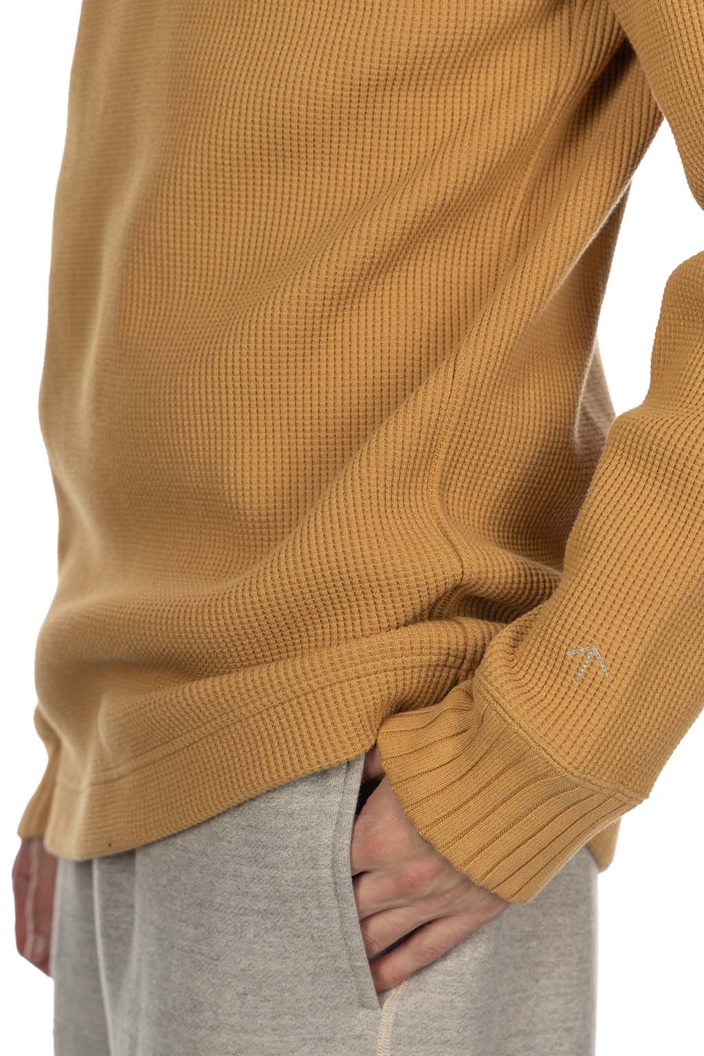 Nigel Cabourn - Turtleneck Waffle Sweatshirt - Yellow